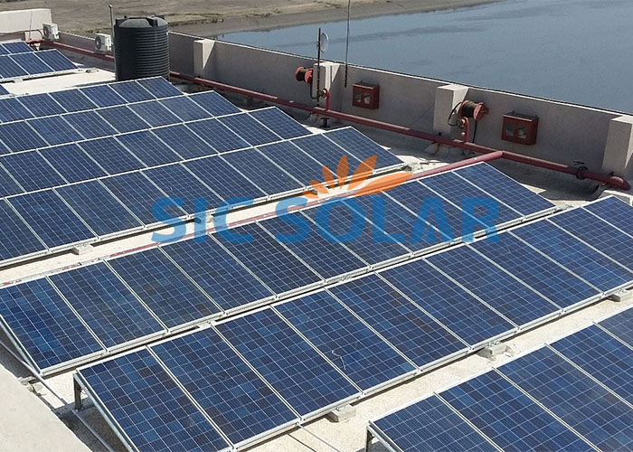 Solar panel racking adjustable triangle structure