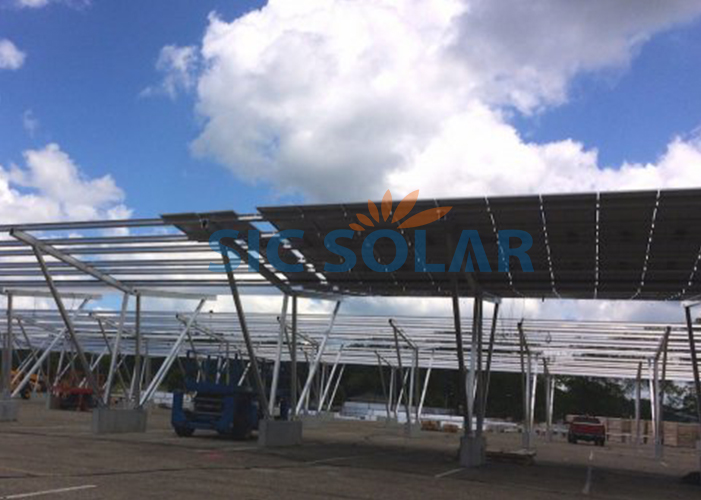 Solar carport mounting system