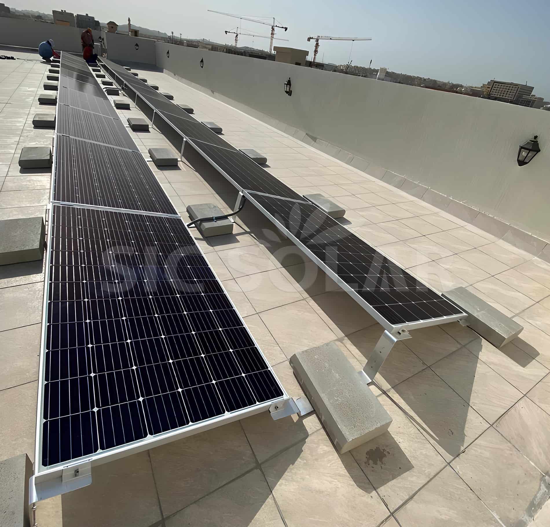 Steel ballast ground mount