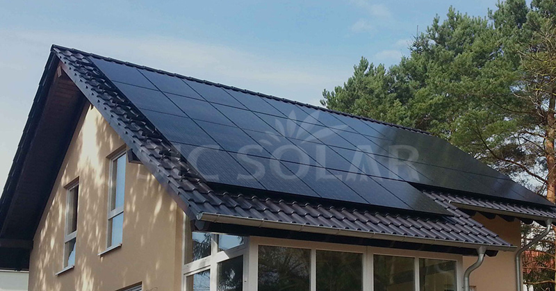solar panels on tile roofs