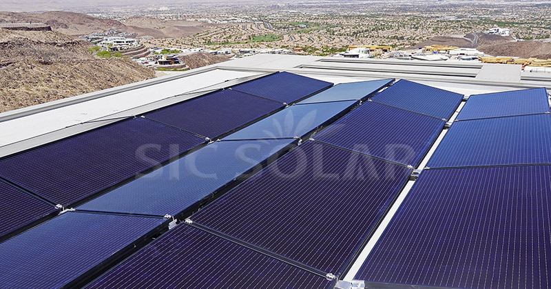 flat roof ballast solar panel mounting