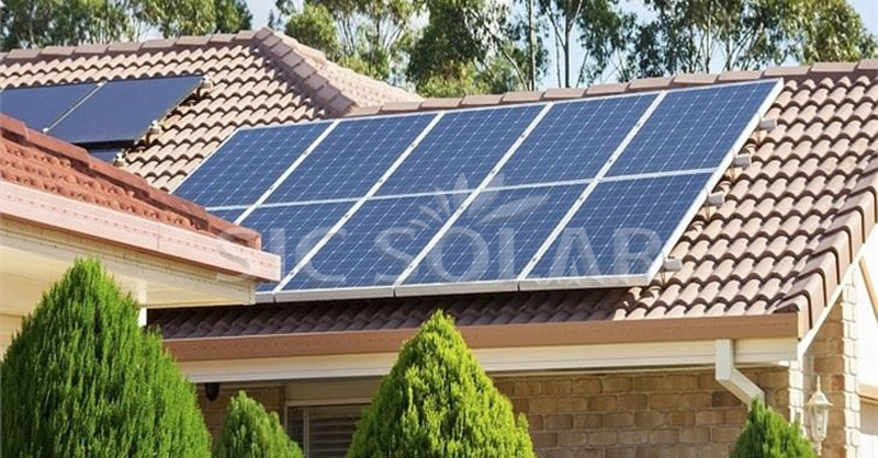 ceramic tile roof solar mounting structure