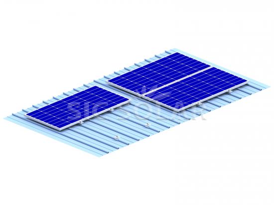 metal roof solar panel mounting structure