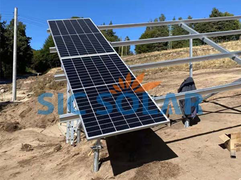 Struktur pemasangan tanah 1MW di Bulgaria