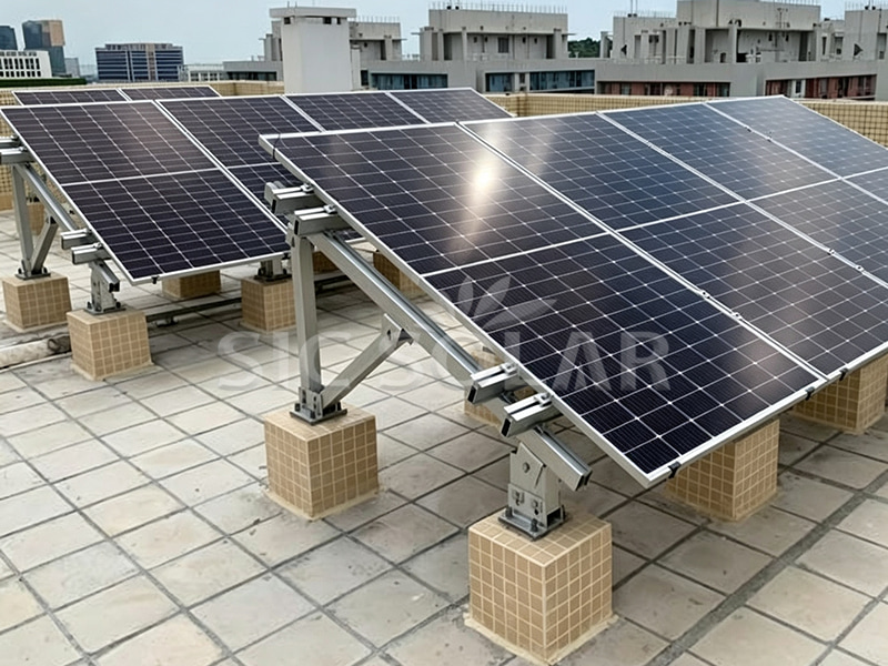Sistem Pemasangan PV Bumbung Rata 50KW Di Macau, China