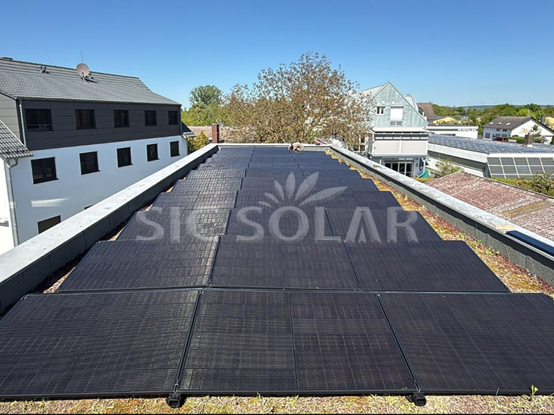 30KW Solar Panel Installation Flat Roof In Germany
