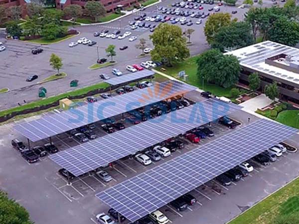 Tempat letak kereta solar 600KW di Belgium