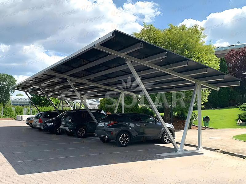 Struktur Carport Panel Suria Kediaman 20KW Di Poland