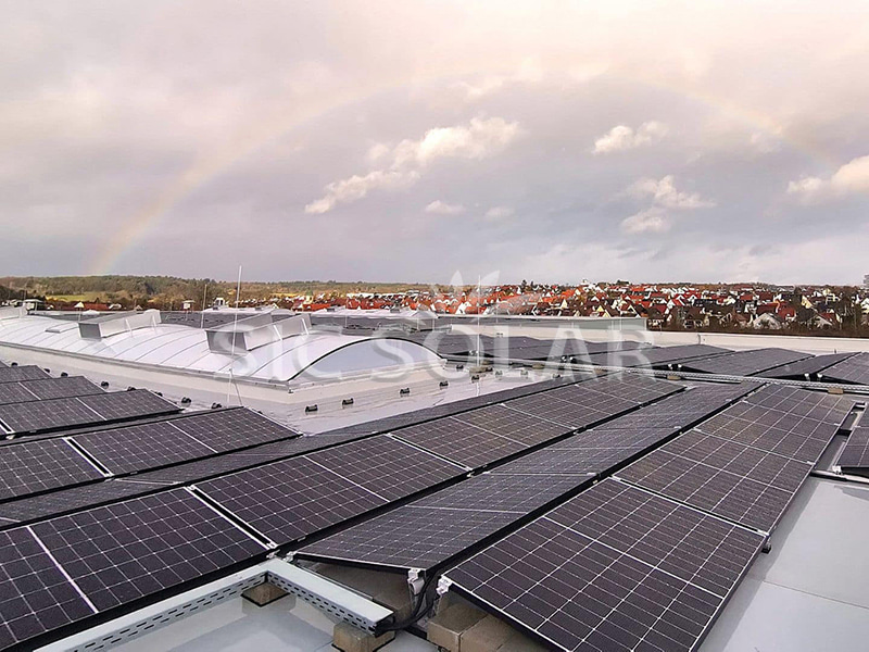 Sistem Pemasangan Panel Suria Bumbung Rata 200KW Di Itali