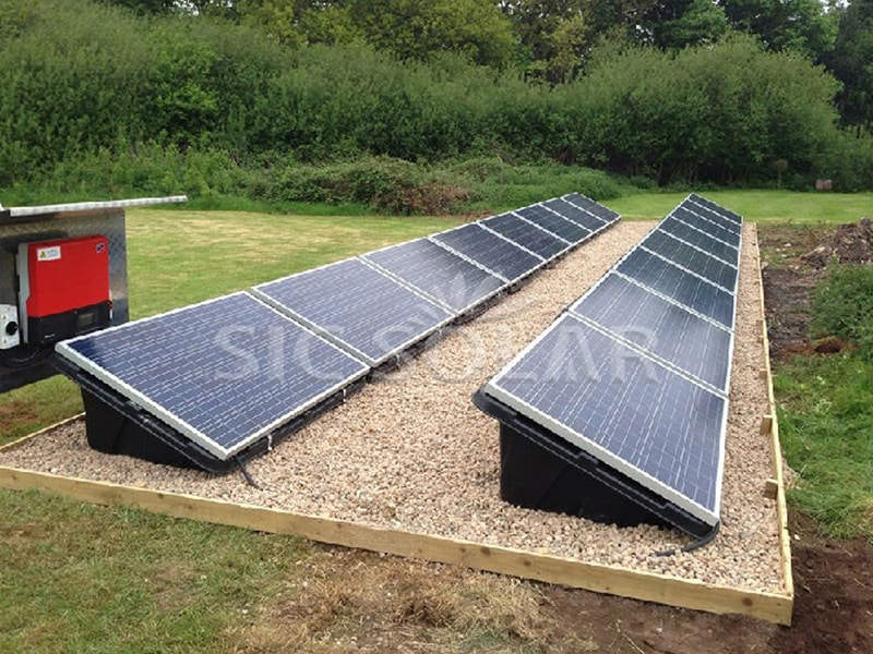 Pendakap Tanah Suria Pemberat 10KW Di U.K.