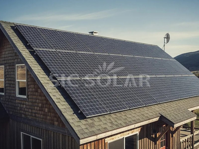 20KW Memasang Panel Suria Pada Bumbung Jubin Di Finland