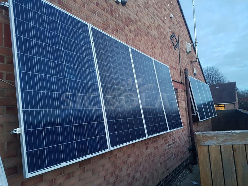 5KW Balkoni Pemasangan Dinding Pendakap Solar Di UK