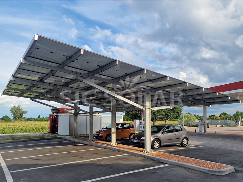 Penyelesaian Pemasangan Carport Solar 20KW Di Itali