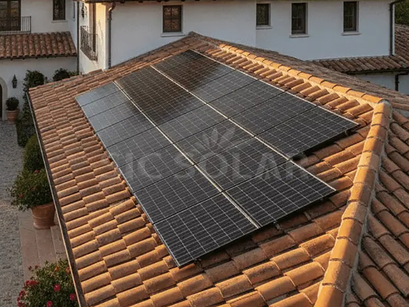 Pendakap Pemasangan Suria 15KW Untuk Bumbung Jubin Di USA