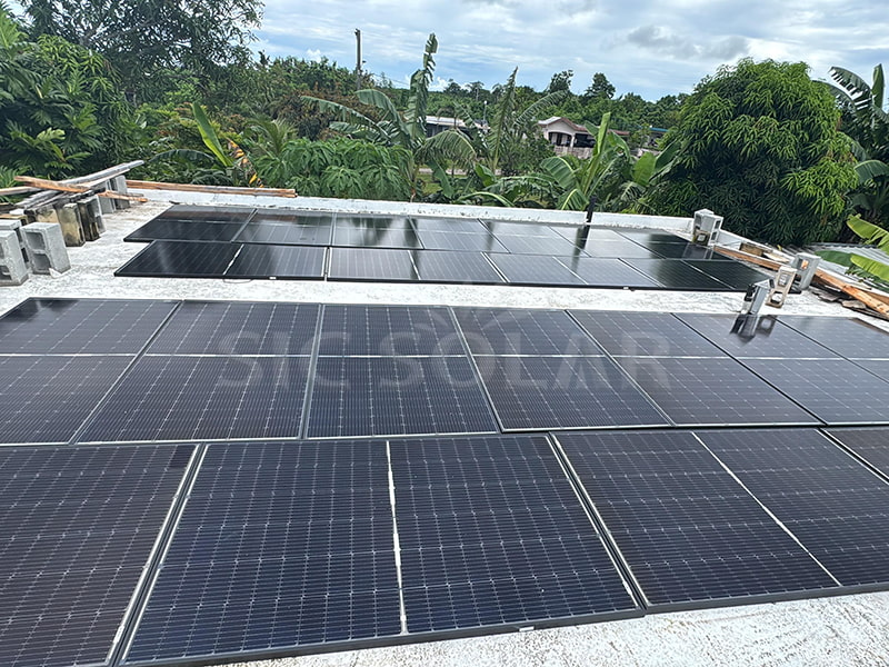 Kerangka Panel Suria 40KW Untuk Bumbung Rata Di Puerto Rico