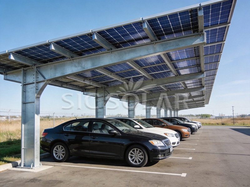 Sistem Solar Dipasang Parkir Kereta 100KW Di USA