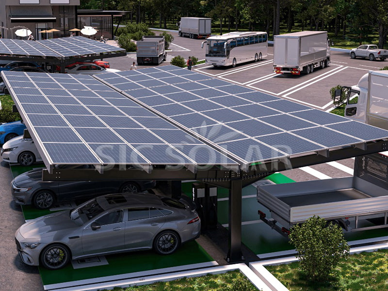 Sistem Pemasangan Carport Solar Kalis Air 100KW Di Amerika Syarikat