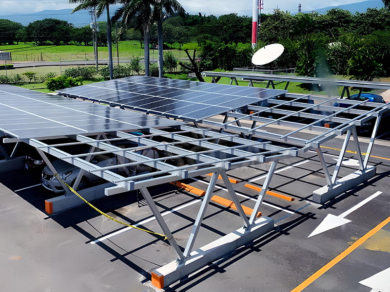 80KW Semua Sistem Panel Suria Carport Aluminium Di Amerika Syarikat