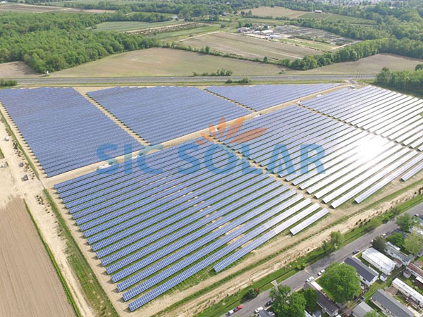 Sistem pemasangan tanah solar aluminium 10MW di Thailand