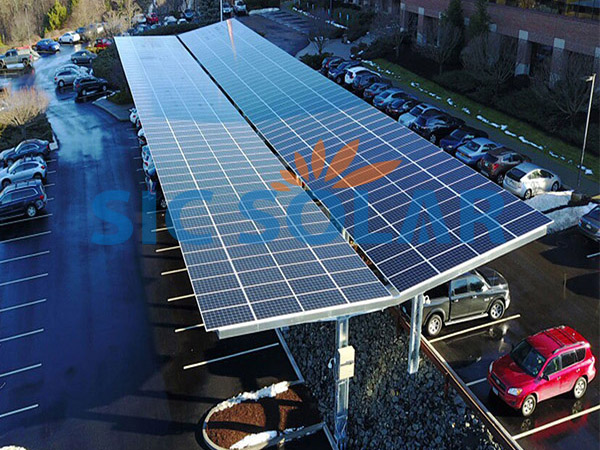 Sistem Carport Panel Suria 2.5MW di India