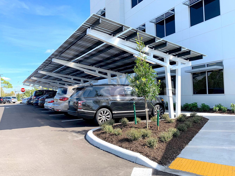 Sistem pendakap carport satu sisi 25kw di UK