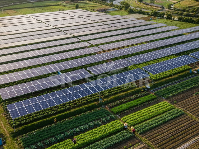 Sistem Panel Suria Pertanian 200KW Di China