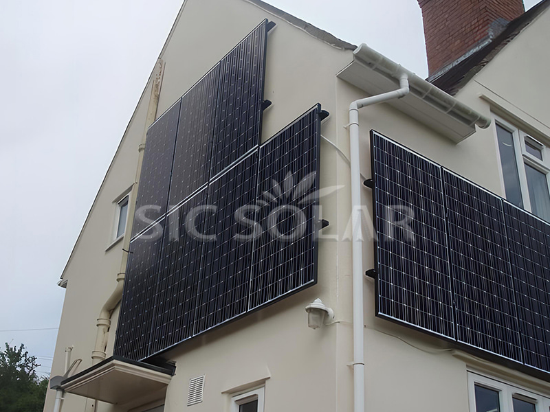 5KW Memasang Panel Suria Dinding Menegak Di UK